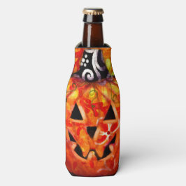 Rafraichisseur De Bouteilles Halloween lunaire Jack-O-Lantern Abstrait