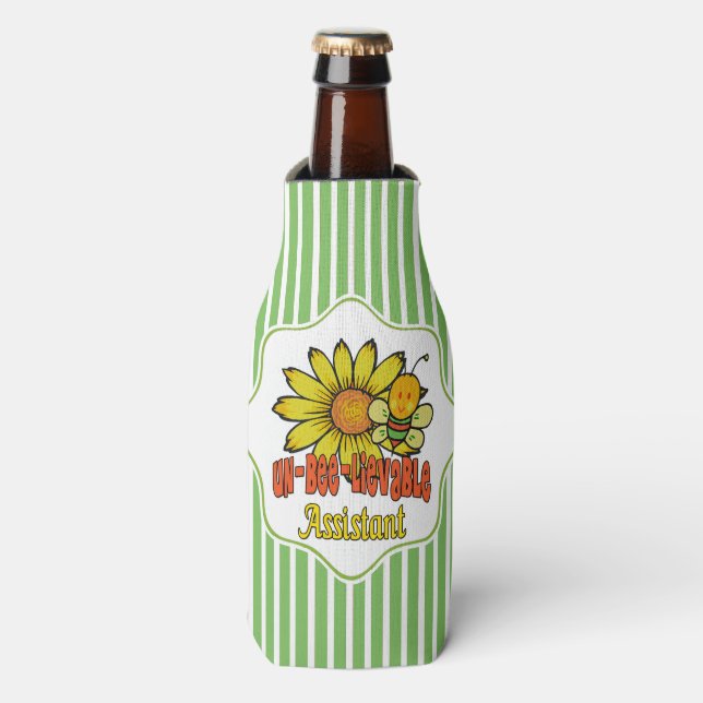 Rafraichisseur De Bouteilles Incroyable Assistant Fleurs de soleil et abeilles (Bottle Devant)