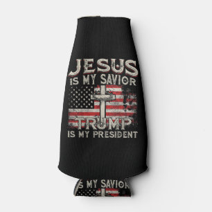 Rafraichisseur De Bouteilles Jésus Est Mon Sauveur Trump Est Mon Président Amér