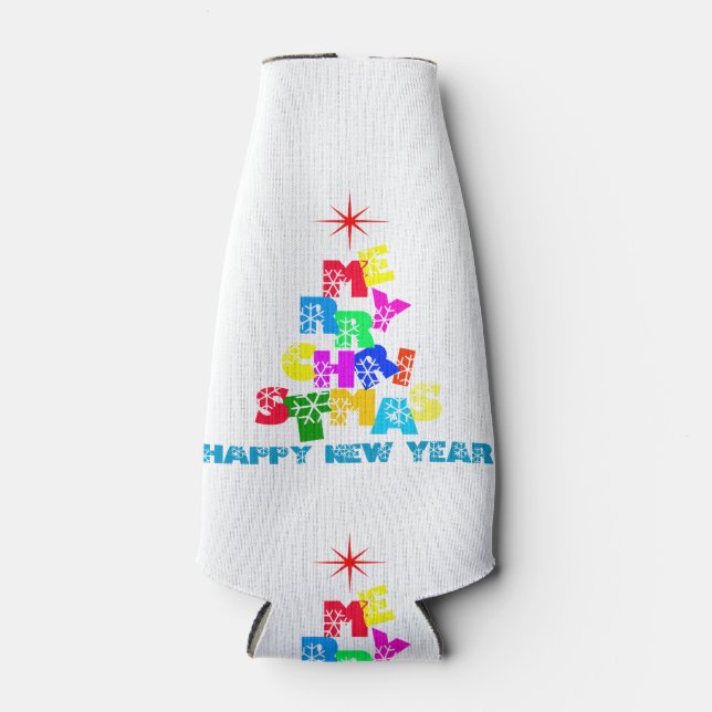 Rafraichisseur De Bouteilles Joyeux Noël Bonne année (Devant)