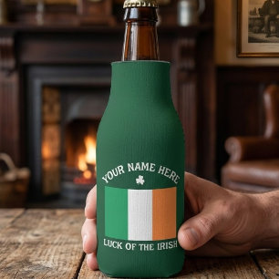 Rafraichisseur De Bouteilles La Saint-Patrick Drapeau Irlande Nom Personnalisé