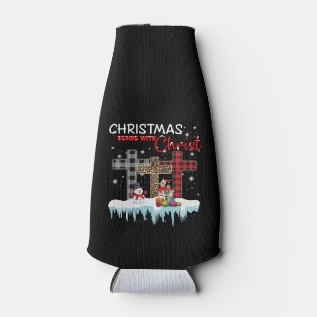 Rafraichisseur De Bouteilles Llama Gift | Noël Commence Avec Le Christ (Devant)