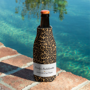 Rafraichisseur De Bouteilles Mariée Bachelorette Boujee Tendance Imprimé Léopar
