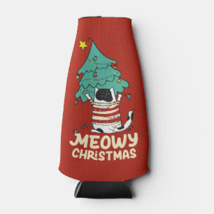 Rafraichisseur De Bouteilles Meowy Christmas Funny Amoureux des chats
