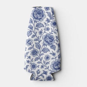 Rafraichisseur De Bouteilles Modèle Floral Royal Bleu Rose
