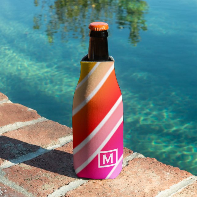 Rafraichisseur De Bouteilles Monogramme Moderne Été Grandes Cool (Piscine in situ)