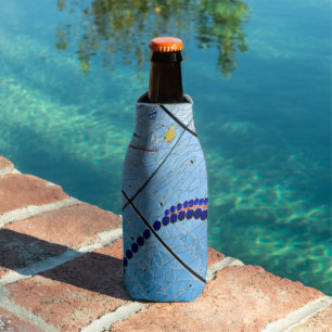 Rafraichisseur De Bouteilles Mosaïque bleue