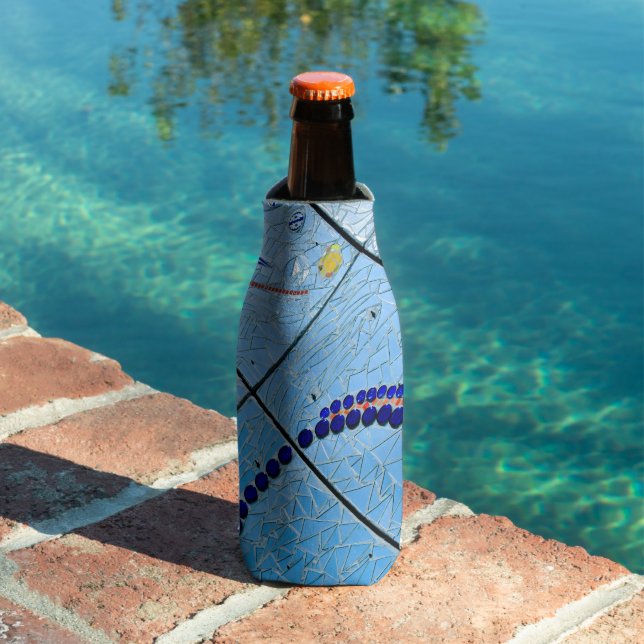 Rafraichisseur De Bouteilles Mosaïque bleue (Piscine in situ)