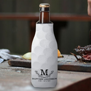 Rafraichisseur De Bouteilles Motif de balle de golf personnalisé Nom Monogramm