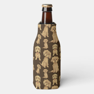 Rafraichisseur De Bouteilles Motif de chien Brown labradoodle doré