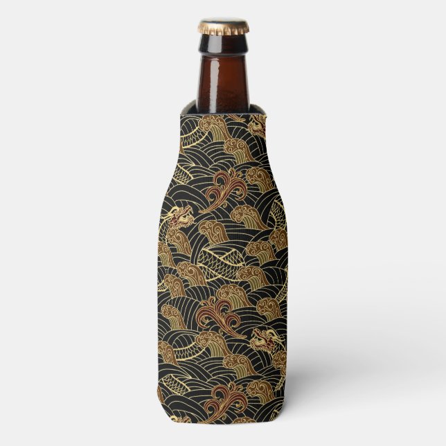 Rafraichisseur De Bouteilles Motif de dragon de mer Oriental (Bottle Devant)