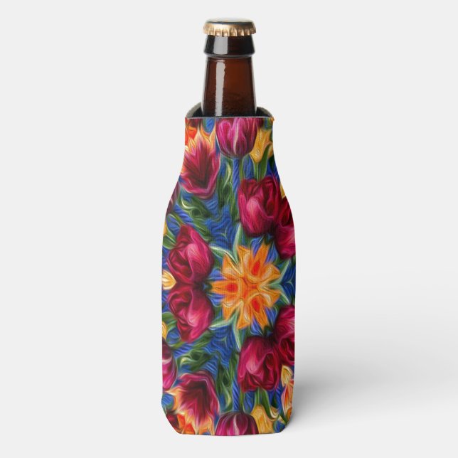 Rafraichisseur De Bouteilles Motif de tulipe orange timide (Bottle Devant)