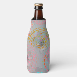 Rafraichisseur De Bouteilles Motif fleuri coloré avec lignes graphiques pointil