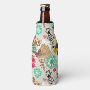 Rafraichisseur De Bouteilles Motif floral dans le rétro style