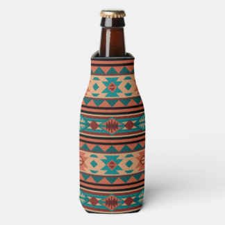 Rafraichisseur De Bouteilles Motif Tribal Sud-Ouest Turquoise Terracotta