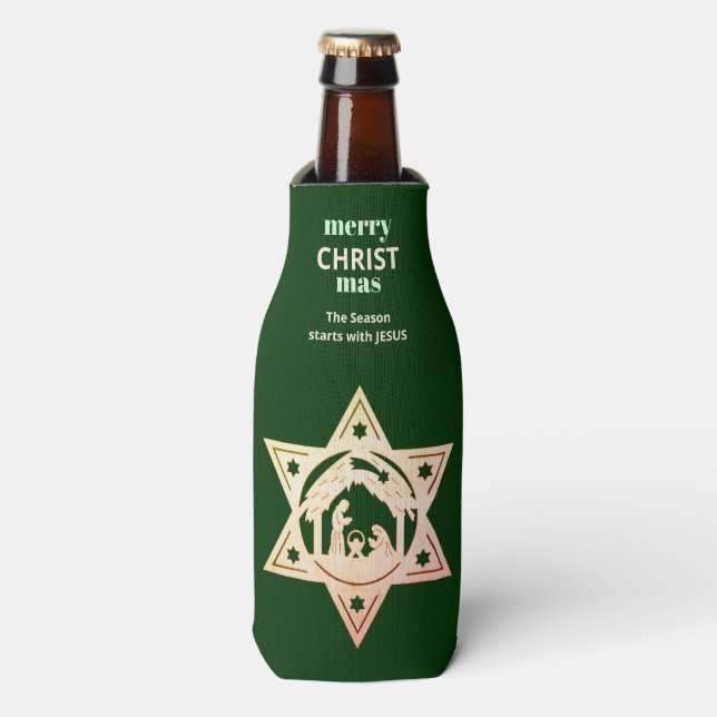 Rafraichisseur De Bouteilles Nativité de Noël personnalisée (Bottle Devant)