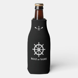 Rafraichisseur De Bouteilles Navire nautique Ancre d'aviron Nom du bateau Noir