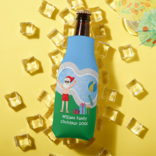 Rafraichisseur De Bouteilles Noël ensoleillé Santa Claus mignonne Custom Pool P