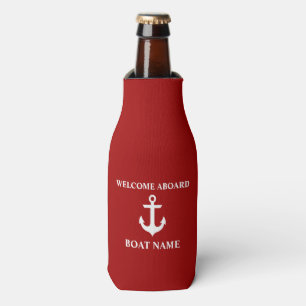 Rafraichisseur De Bouteilles Nom du bateau nautique Ancre Accueil rouge