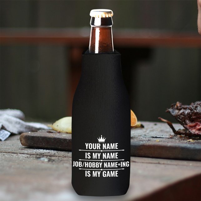 Rafraichisseur De Bouteilles Nom du travail et du passe-temps Funny personnalis (Créateur téléchargé)