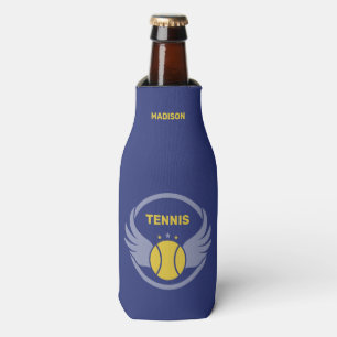 Rafraichisseur De Bouteilles Nom personnalisé Boule de tennis avec ailes