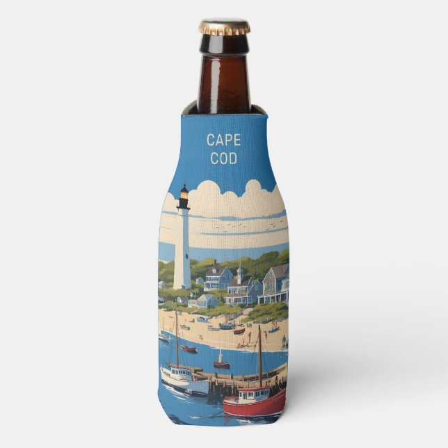 Rafraichisseur De Bouteilles Nom personnalisé Cape Cod Massachusetts (Bottle Devant)