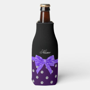 Rafraichisseur De Bouteilles Nom personnalisé carreau pourpre