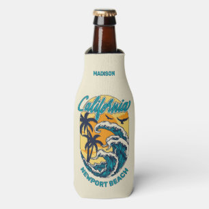 Rafraichisseur De Bouteilles Nom personnalisé / Texte Californie Surf