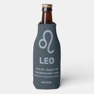 Rafraichisseur De Bouteilles Nom personnalisé / Texte Zodiac Signal Leo