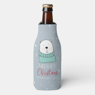 Rafraichisseur De Bouteilles Ours de Noël moderne personnalisé