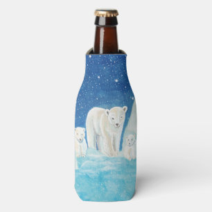 Rafraichisseur De Bouteilles Ours polaires et paysage neigeux Illustration
