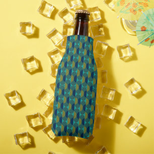 Rafraichisseur De Bouteilles Ovales et demi-cercles rétro turquoise