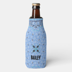 Rafraichisseur De Bouteilles Paisley Bandana Bleu Ouest Imprimer Personnalisé