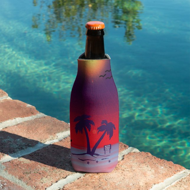 Rafraichisseur De Bouteilles Palmiers de plage Rouge violet (Piscine in situ)