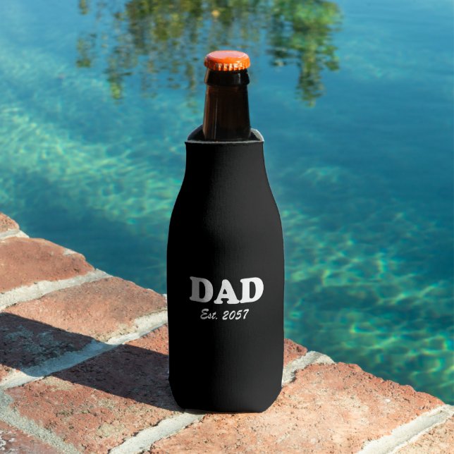 Rafraichisseur De Bouteilles Papa Custom Date établie moderne drôle noir (Piscine in situ)