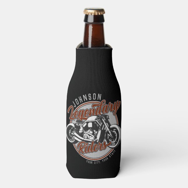 Rafraichisseur De Bouteilles Personalized Motorcycle Legendary Rider Biker (Bottle Devant)