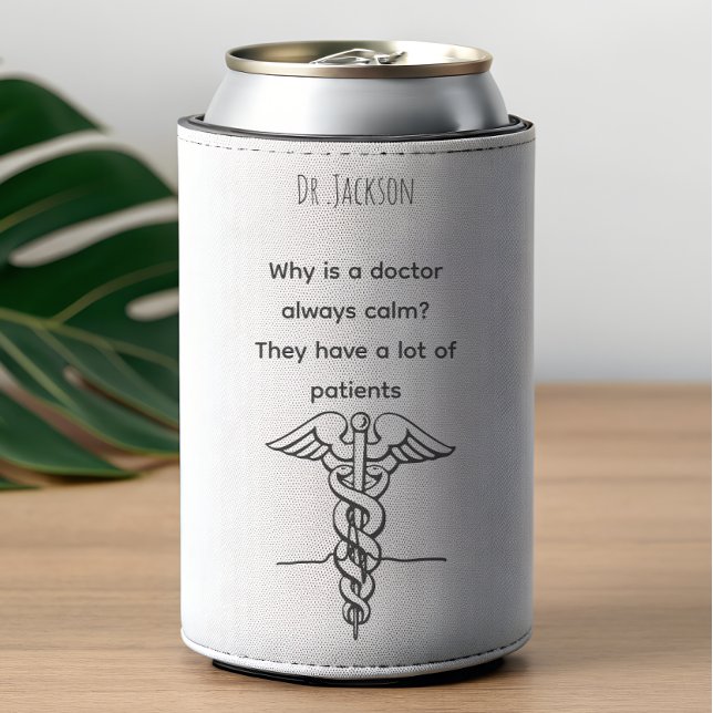 Rafraichisseur De Bouteilles Personalized Name  funny  puns minimalist doctor (Créateur téléchargé)