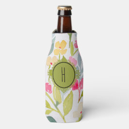 Rafraichisseur De Bouteilles Personnalisé Monogramme Floral