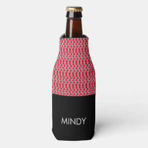 Rafraichisseur De Bouteilles Petits cœurs motif blanc rouge noir