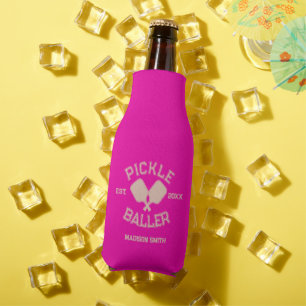 Rafraichisseur De Bouteilles Pickle Baller Pickleball Collegiate Typographie