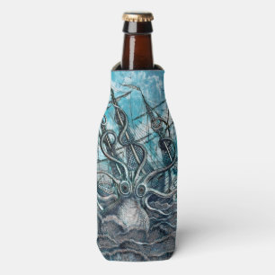 Rafraichisseur De Bouteilles Pieuvre géante Mer Bleue Monstre Voilier