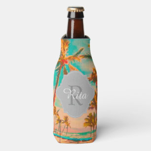Rafraichisseur De Bouteilles PixDezines Hawaii/Vintage/Plage/Turquoise