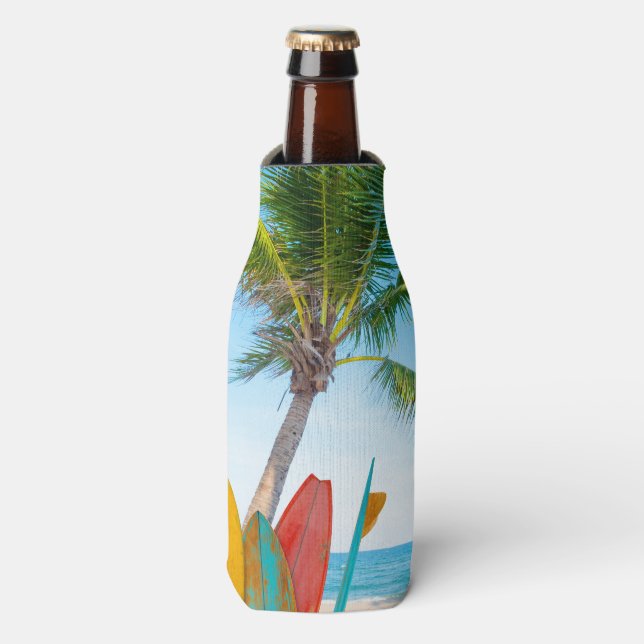 Rafraichisseur De Bouteilles Plage de surf tropical Surf (Bottle Devant)