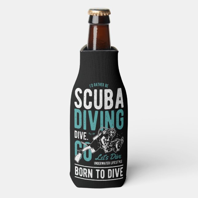 Rafraichisseur De Bouteilles Plongée Sous-Marine Née Pour Plonger | Sports (Bottle Devant)