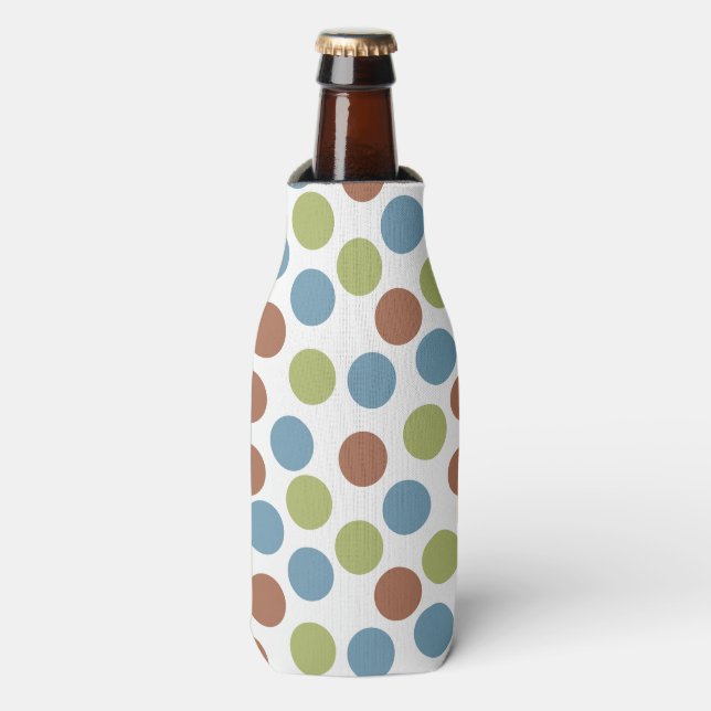 Rafraichisseur De Bouteilles Points bleus, verts et Brown (Bottle Devant)