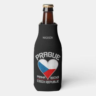 Rafraichisseur De Bouteilles Prague / Praha nom et texte personnalisés