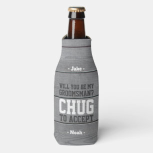 Rafraichisseur De Bouteilles Proposition du Groomsman Chug pour accepter Funny