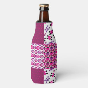 Rafraichisseur De Bouteilles Rétro point de polka de crâne de fleur