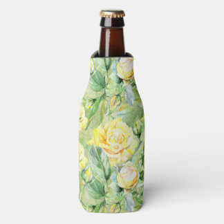 Rafraichisseur De Bouteilles Roses jaunes en feuille