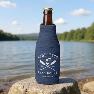 Rafraichisseur De Bouteilles Russe Nom de famille Lake House Marine Blue Wood